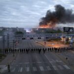Trump Tweet on Violent Protests Flagged as ” Glorifying Violence”