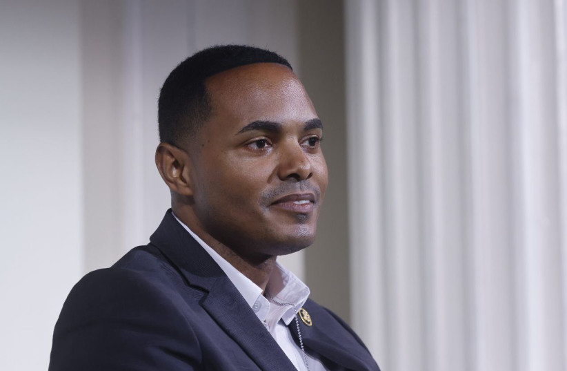 Ritchie Torres seen during the Jerusalem Post Annual Conference in New York, June 3, 2024 (credit: MARC ISRAEL SELLEM)