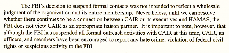 FBI letter US Senate