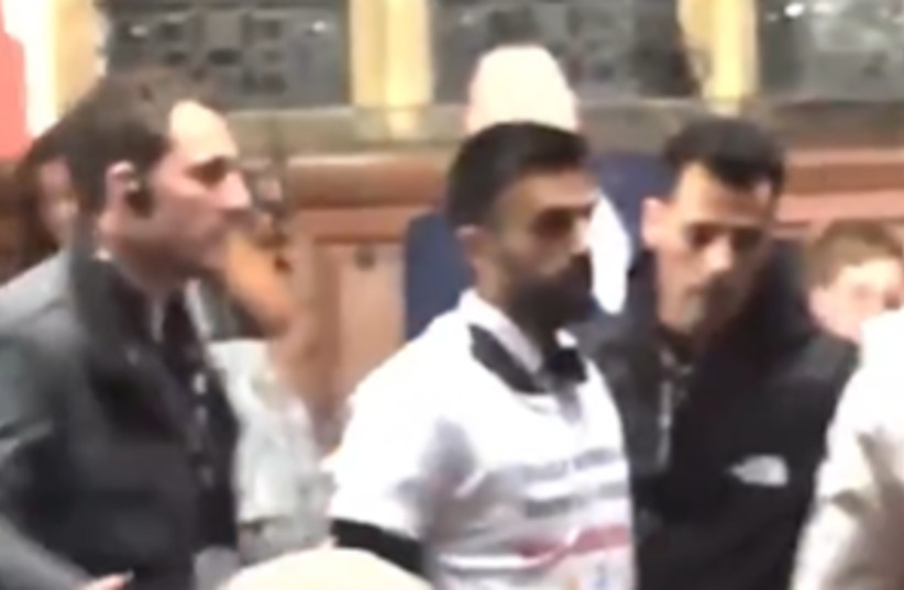 Footage of Yoseph Haddad being kicked out of the Oxford Union debate (credit: SCREENSHOT/X/VIA SECTION 27A OF THE COPYRIGHT ACT)