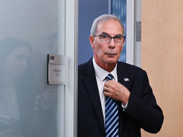 Special Counsel David Weiss leaves a closed-door meeting with lawmakers surrounding the investigation into Hunter Biden on November 7, 2023, in Washington, DC. (Matt McClain/The Washington Post via Getty)