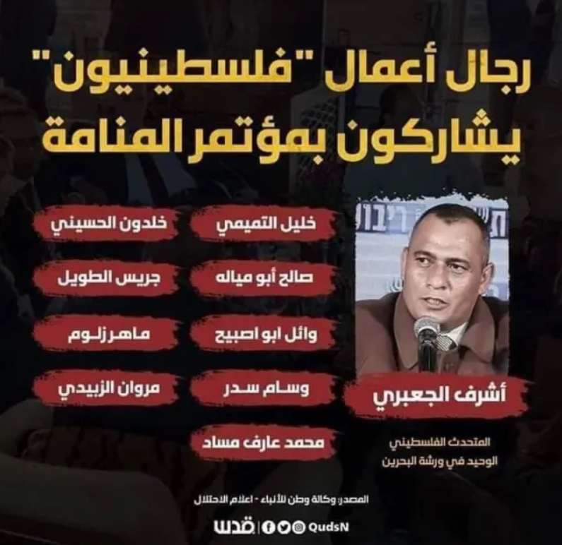 Death Threats and Arrests of Palestinians Who Went to Bahrain|Flyers circulating on Social Media Against Members of Palestinian Business Delegation|Flyers circulating on Social Media Against Members of Palestinian Business Delegation