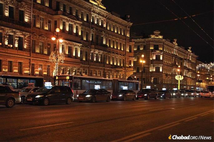 In St. Petersburg, Russia, where a convoy will again make its way from the historic Choral Synagogue to several landmarks in the city center, including the Moskovsky Rail Terminal and the Hermitage Museum.