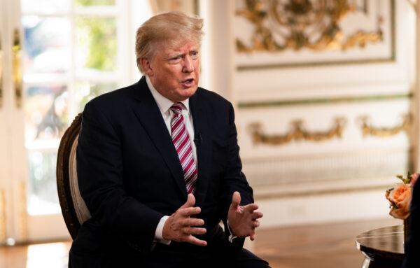 Former President Donald Trump at his Mar-a-Lago resort in Palm Beach, Fla., on Jan. 31, 2022. (The Epoch Times)