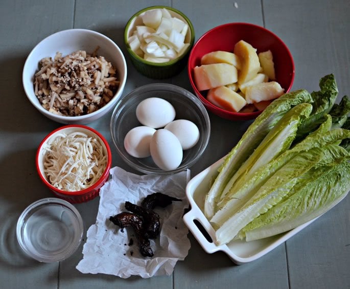 The symbolic foods needed for the Passover seder.