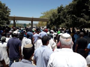 Uri Ariel at Funeral of Soloman Tikka From his Facebook Page