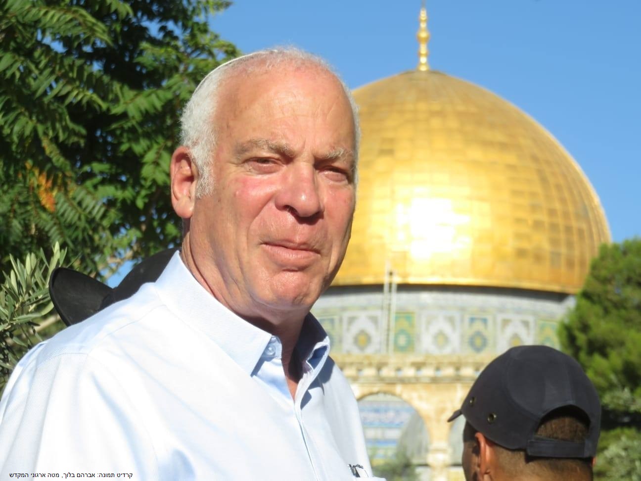 Uri Ariel on Temple Mount From his Facebook Page|Uri Ariel at Funeral of Soloman Tikka From his Facebook Page