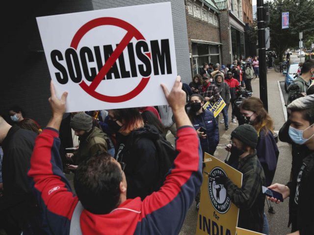 anti-Socialism Buffalo protest (Joshua Bessex / Associated Press)