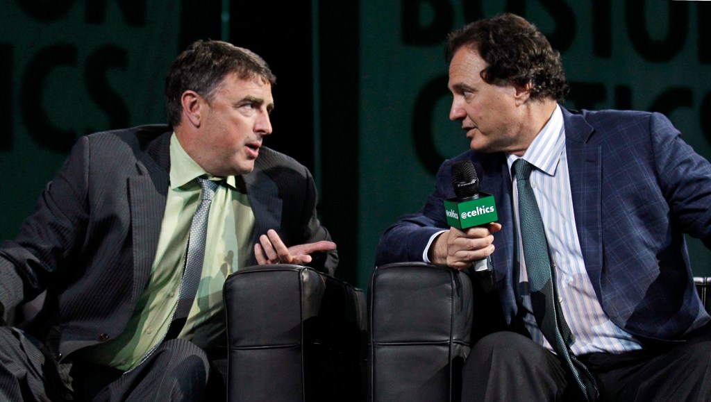 Celtics owner Wyc Grousbeck and minoroity owner Steve Pagliuca in 2012.