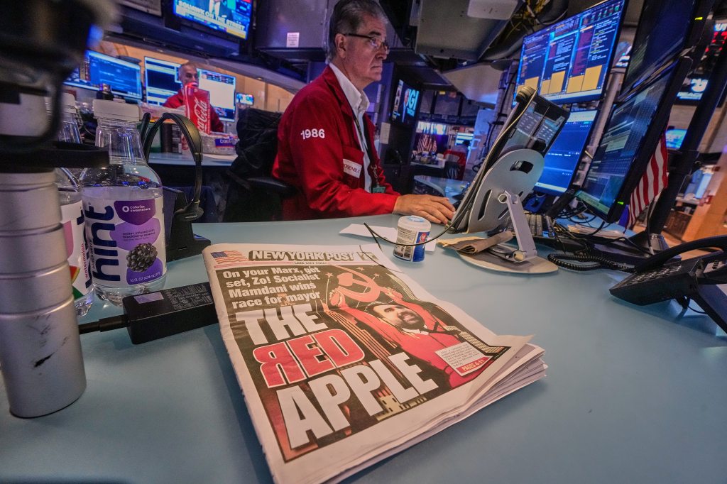 A copy of the New York Post with the headline 