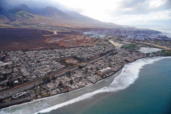 Wildfire wreckage in Lahaina, Hawaii, on Aug. 10, 2023. (Rick Bowmer/AP Photo)