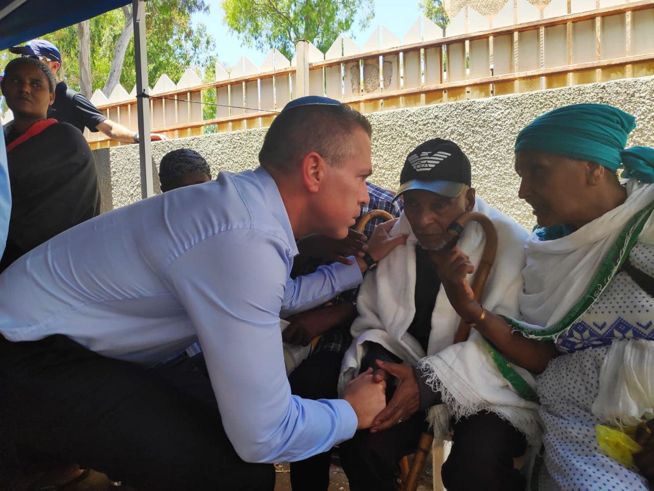 ilad Erdan with family of Solomon Takka. Photo Credit Israel Police|ilad Erdan with family of Solomon Takka. Photo Credit Israel Police||Gilad Erdan with family of Solomon Takka Photo credit Israel police