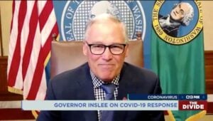 Washington state Democratic Gov. Jay Inslee in an interview with KCPQ-TV's Brandi Kruse (screenshot)
