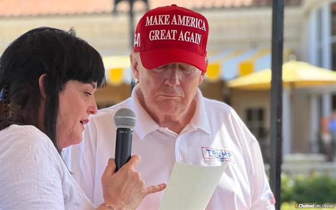 Released hostage Judith Raanan, left, met with President Donald Trump in Florida, December 10, 2024. - Hostages and Missing Families Forum