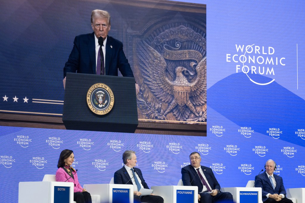Moynihan and Trump at Davos.